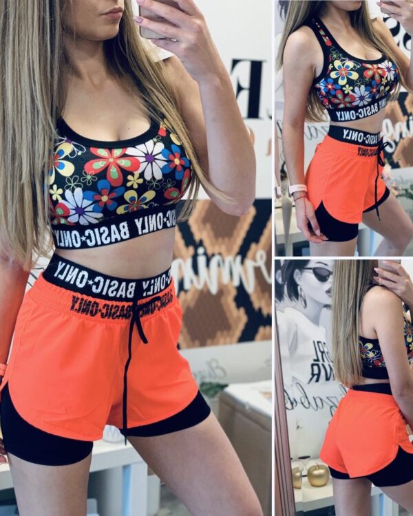 Екип шорти, клин, бюстие Basic Black&Orange