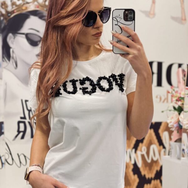 Бяла тениска Vogue