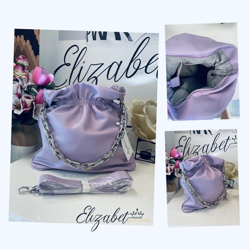 Бонбонена чанта в лилаво elizabet