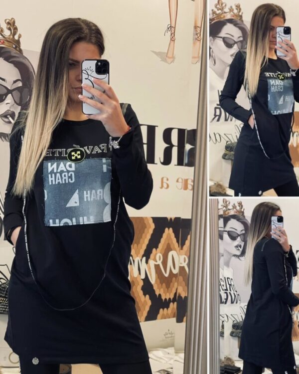 Дамска черна туника