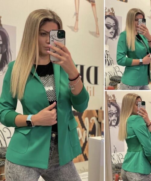 Дамско сако в зелено