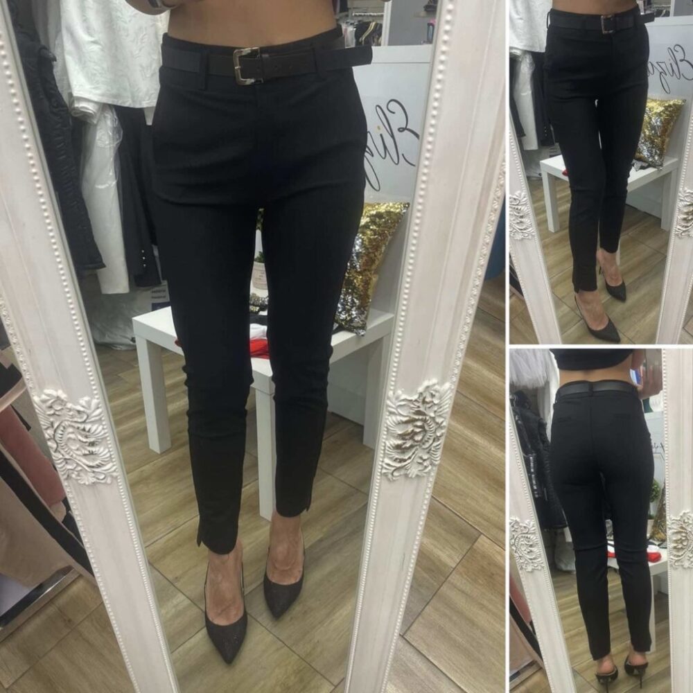 Дамски стилен черен панталон