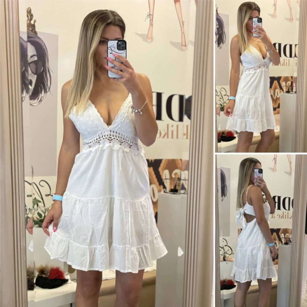 Ефирна лятна рокля в бяло